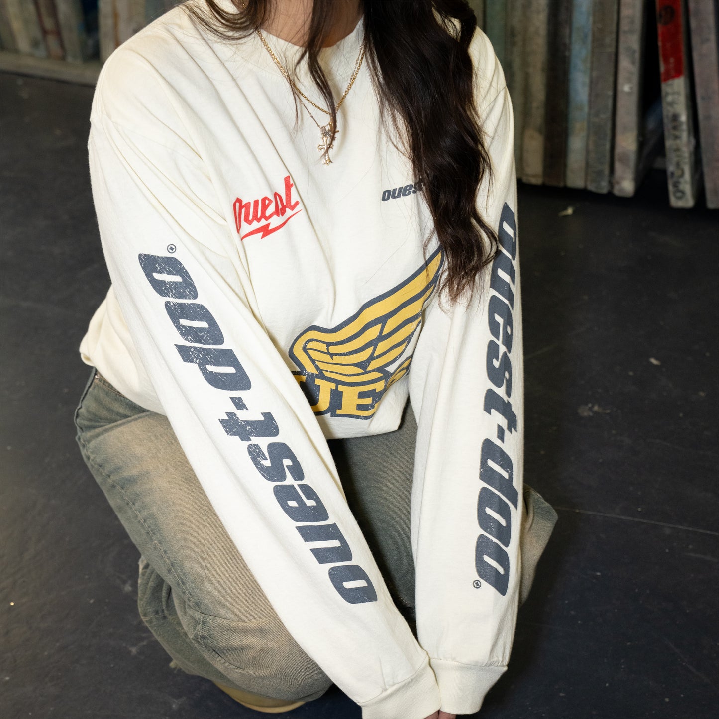 LONGSLEEVE "LOGOS" - CRÈME