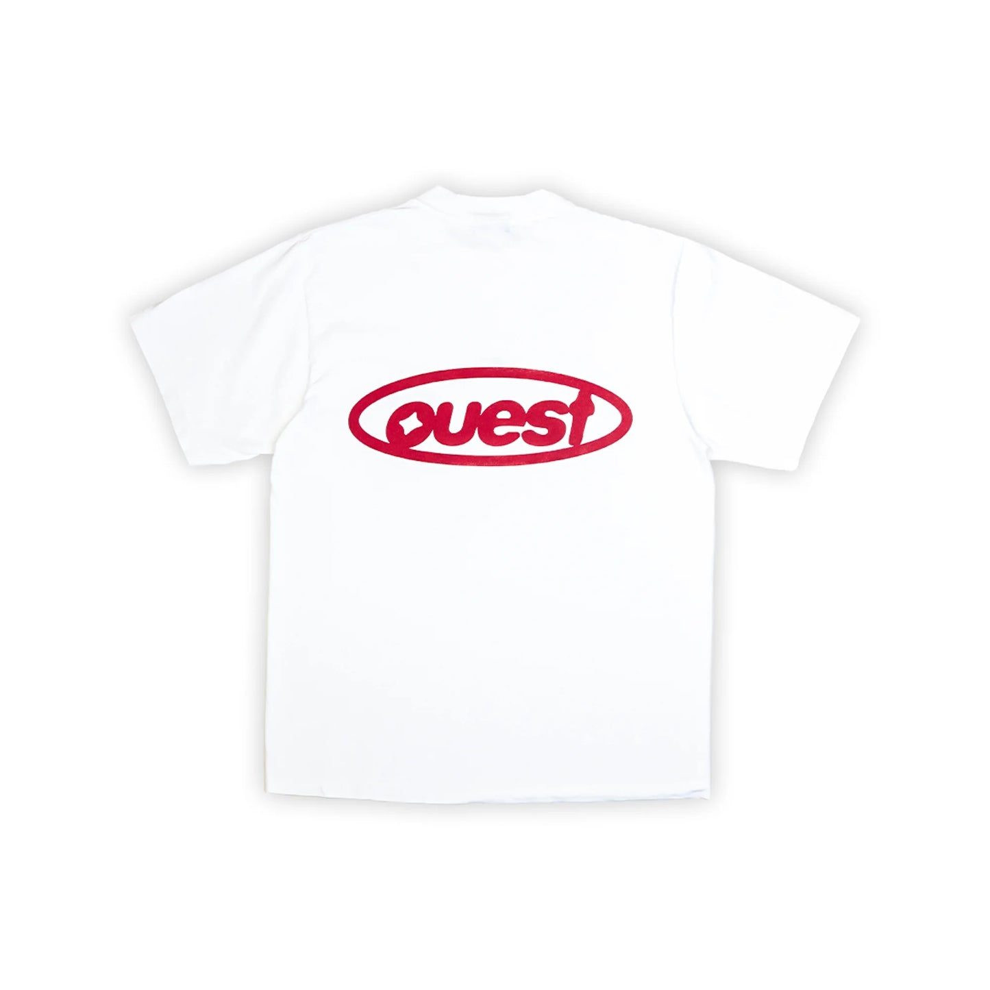 T-SHIRT "LOGO" REGULAR FIT - ROUGE SUR BLANC