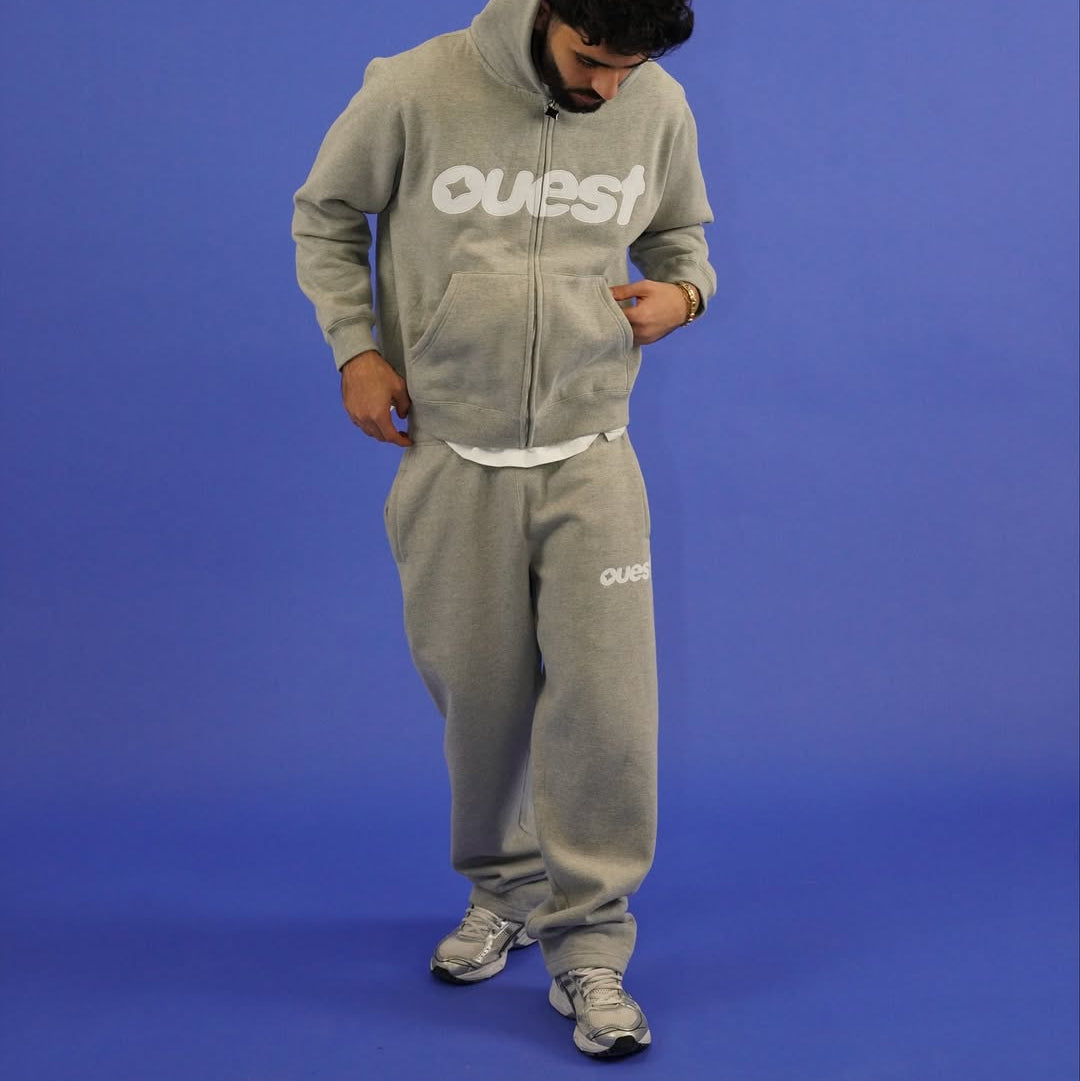 PANTALONS RELAXED FIT "OUEST" - GRIS