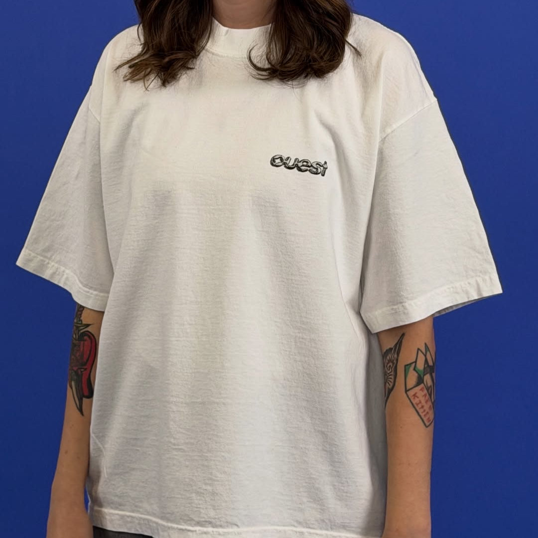 T-SHIRT BOXY OVERSIZED “CHROME” - BLANC