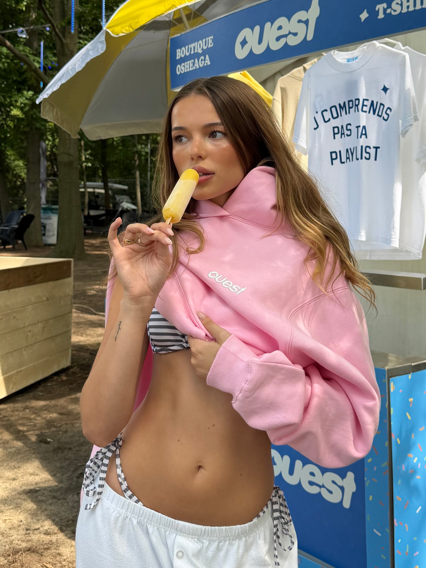 HOODIE "OUEST" - ROSE