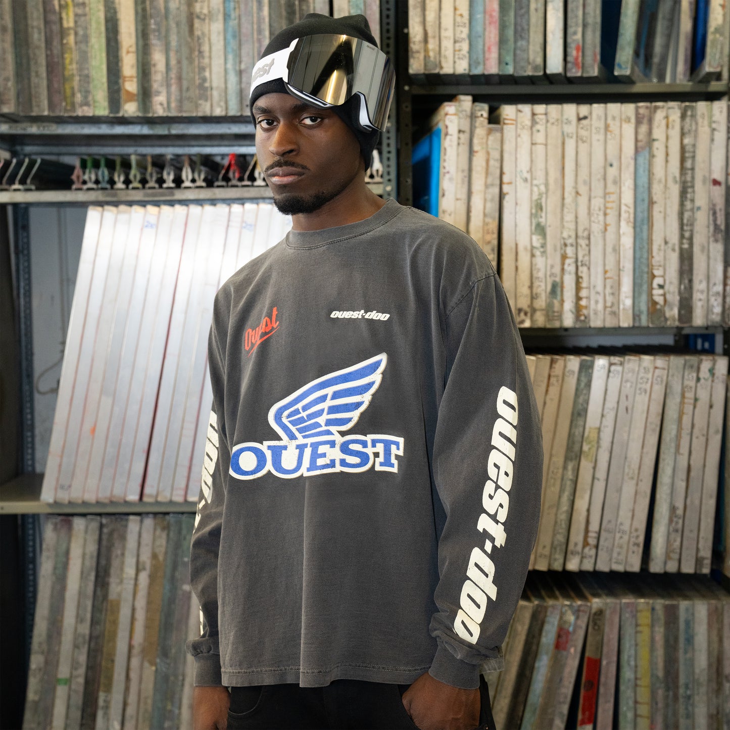 LONGSLEEVE "LOGOS" - CHARCOAL