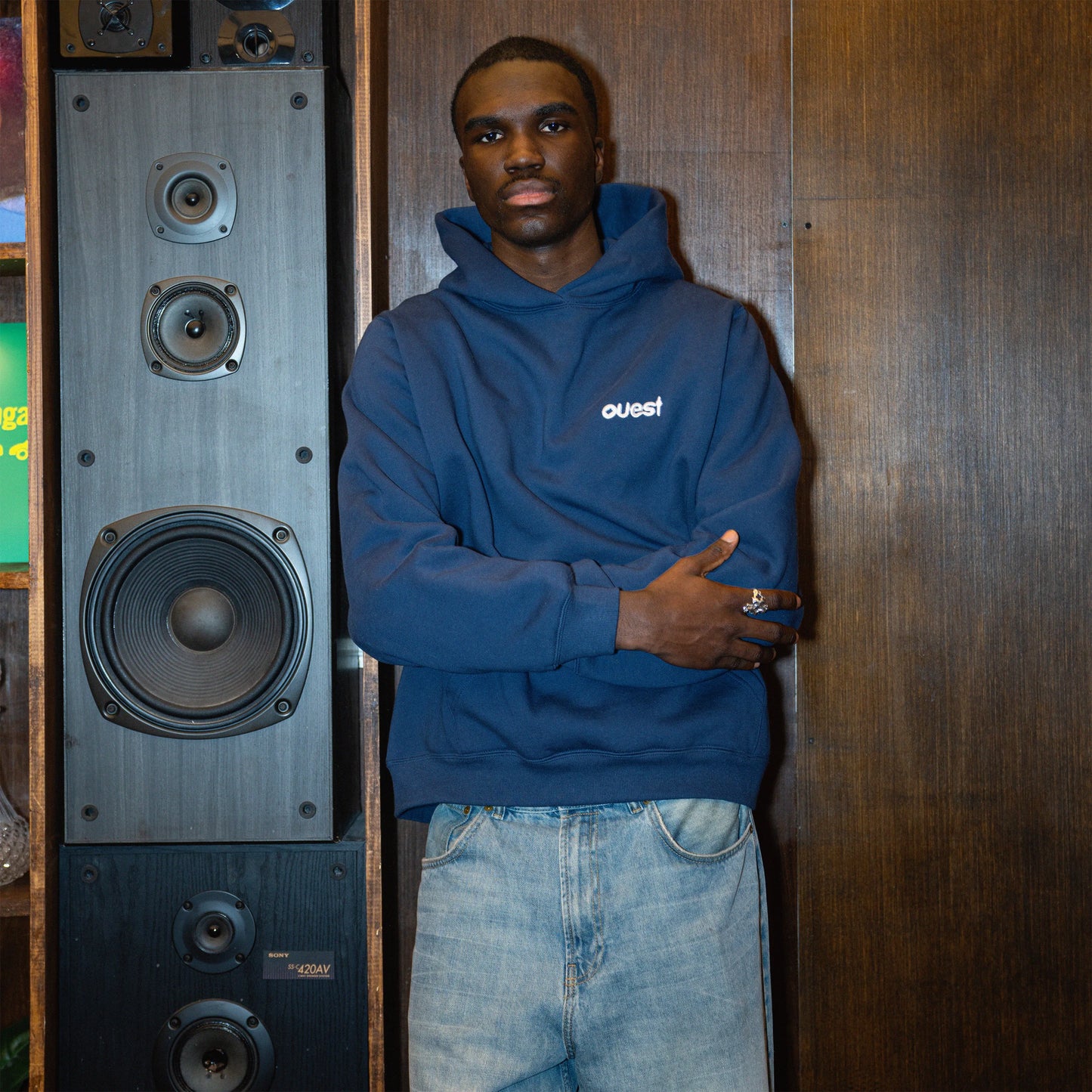 HOODIE "OUEST" - NAVY