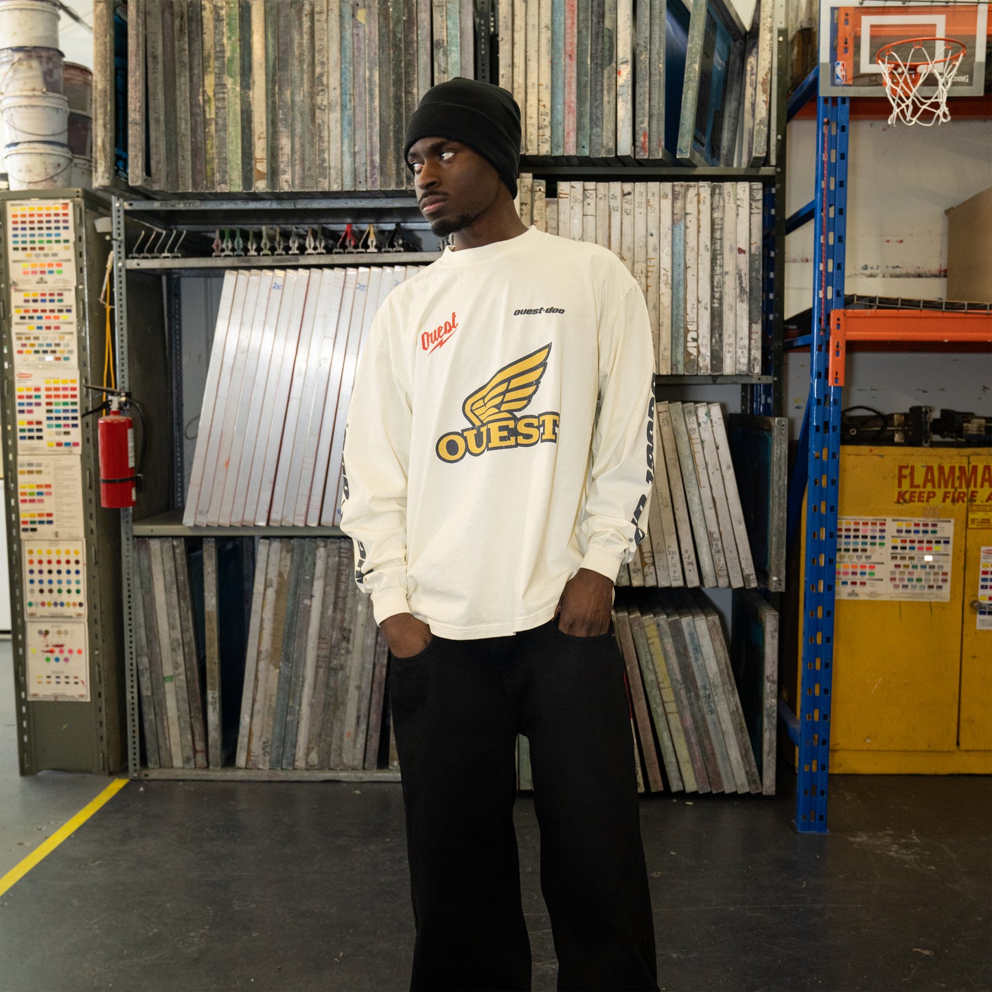 LONGSLEEVE "LOGOS" - CRÈME