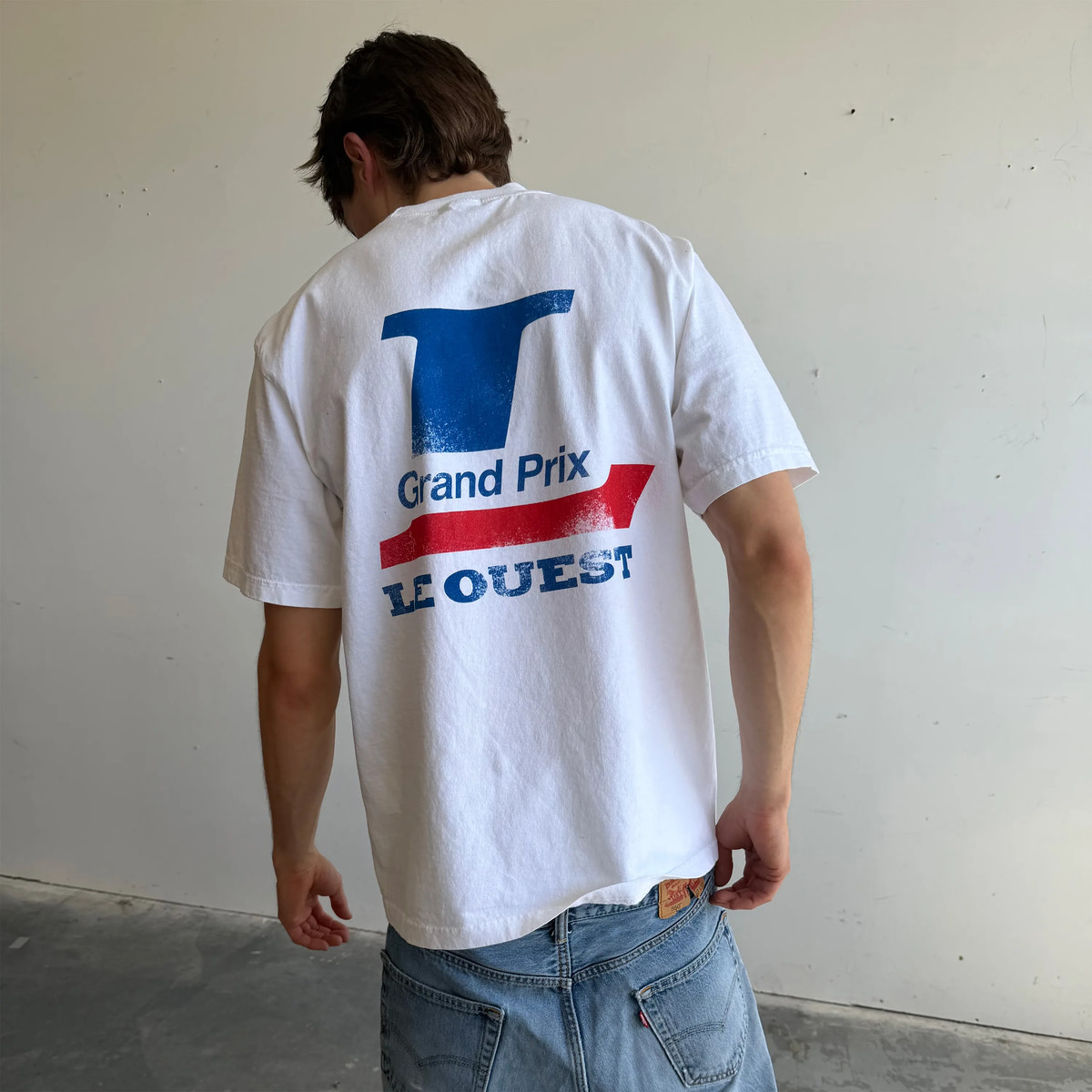T-SHIRT "OUEST SPORT" REGULAR FIT - BLANC