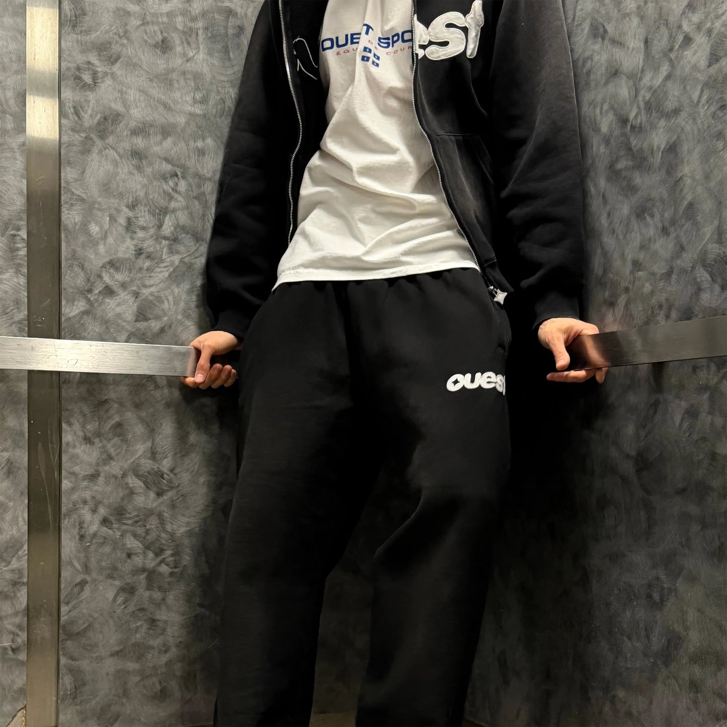 PANTALONS RELAXED FIT "OUEST" - NOIR WASHED