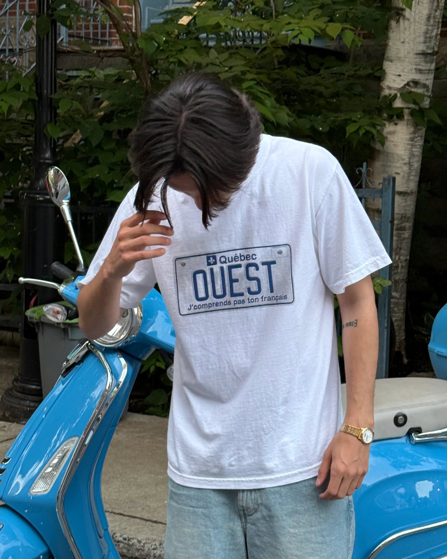 T-SHIRT "PLAQUE" - BLANC
