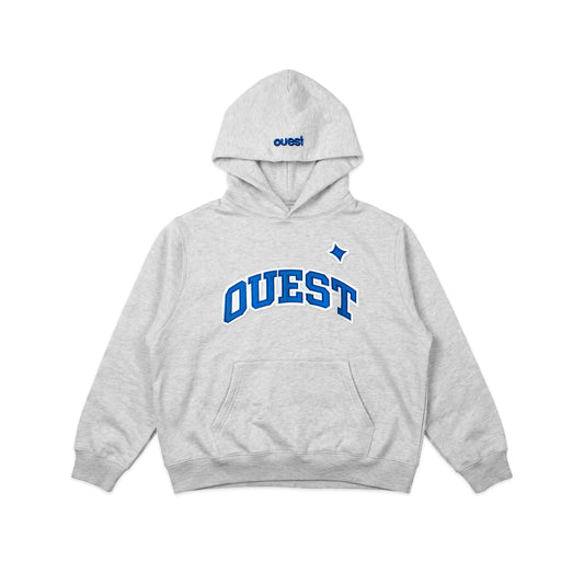 HOODIE “VARSITY” - BLEU SUR ASH GREY