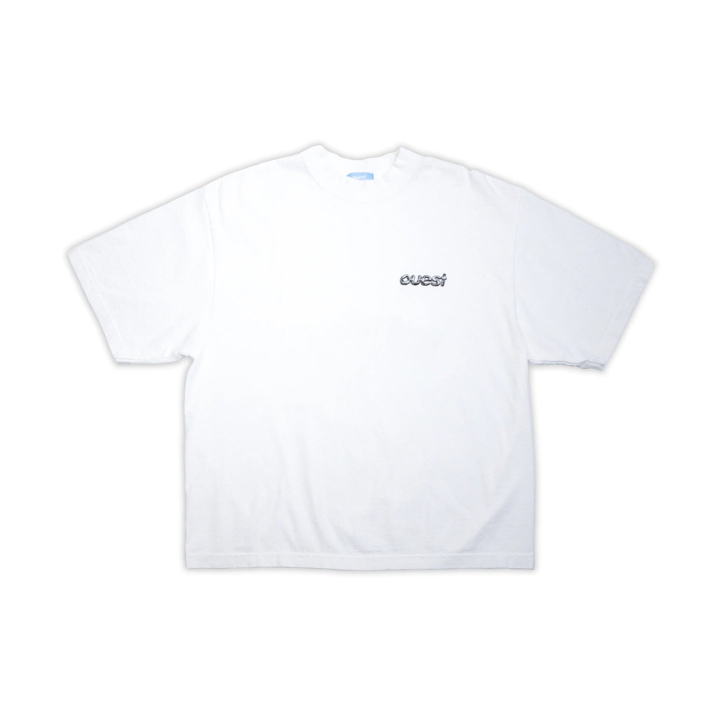 T-SHIRT BOXY OVERSIZED “CHROME” - BLANC