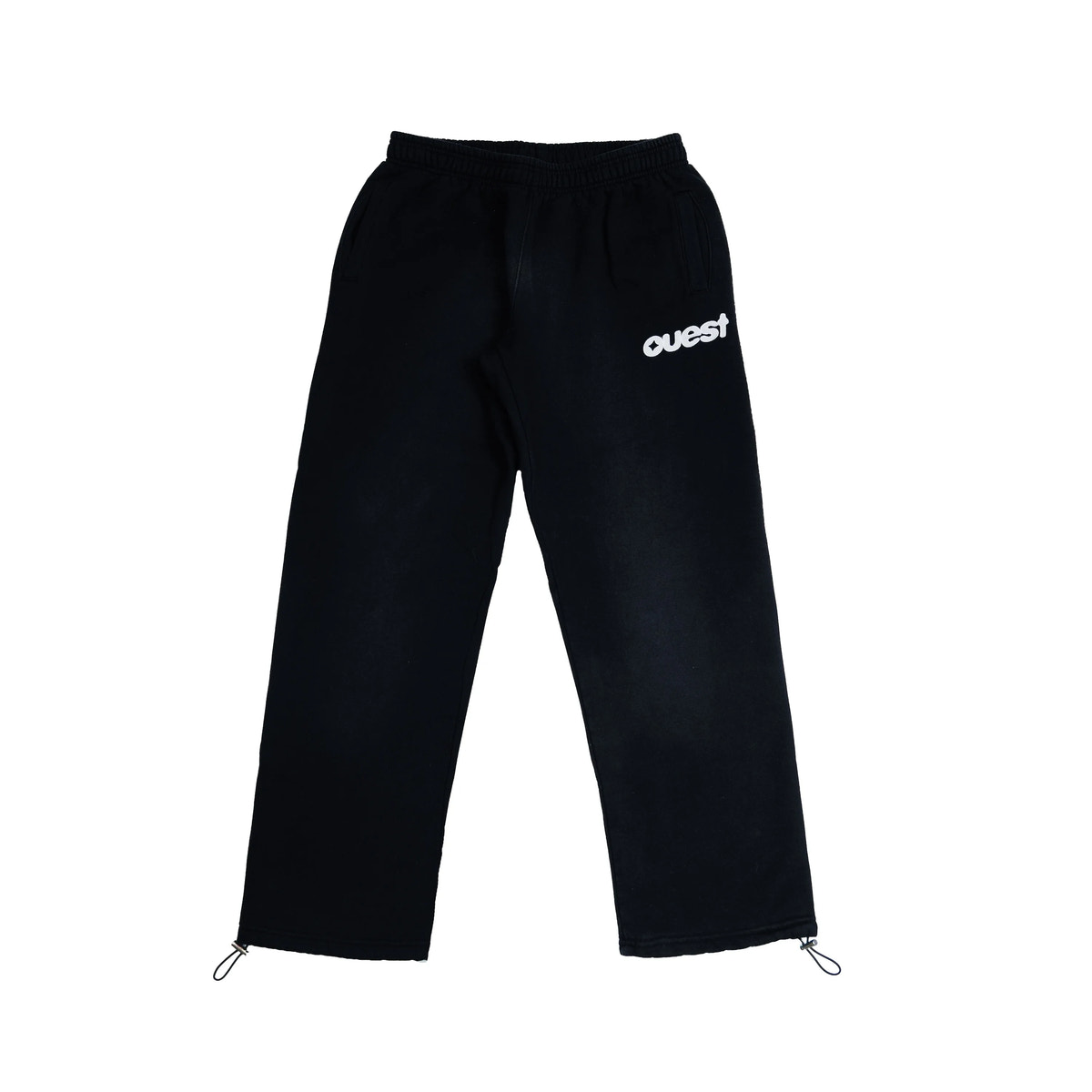 PANTALONS RELAXED FIT "OUEST" - NOIR WASHED