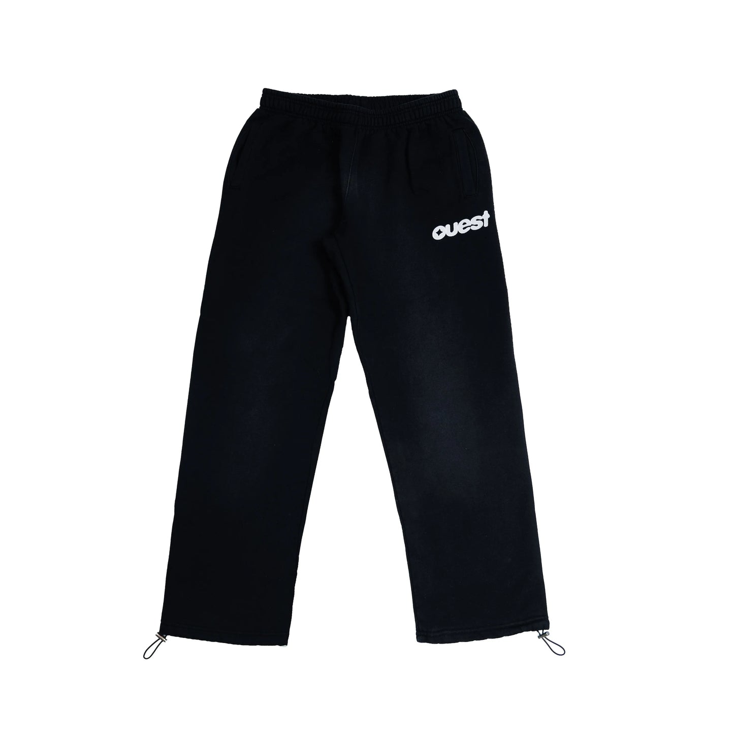 PANTALONS RELAXED FIT "OUEST" - NOIR WASHED