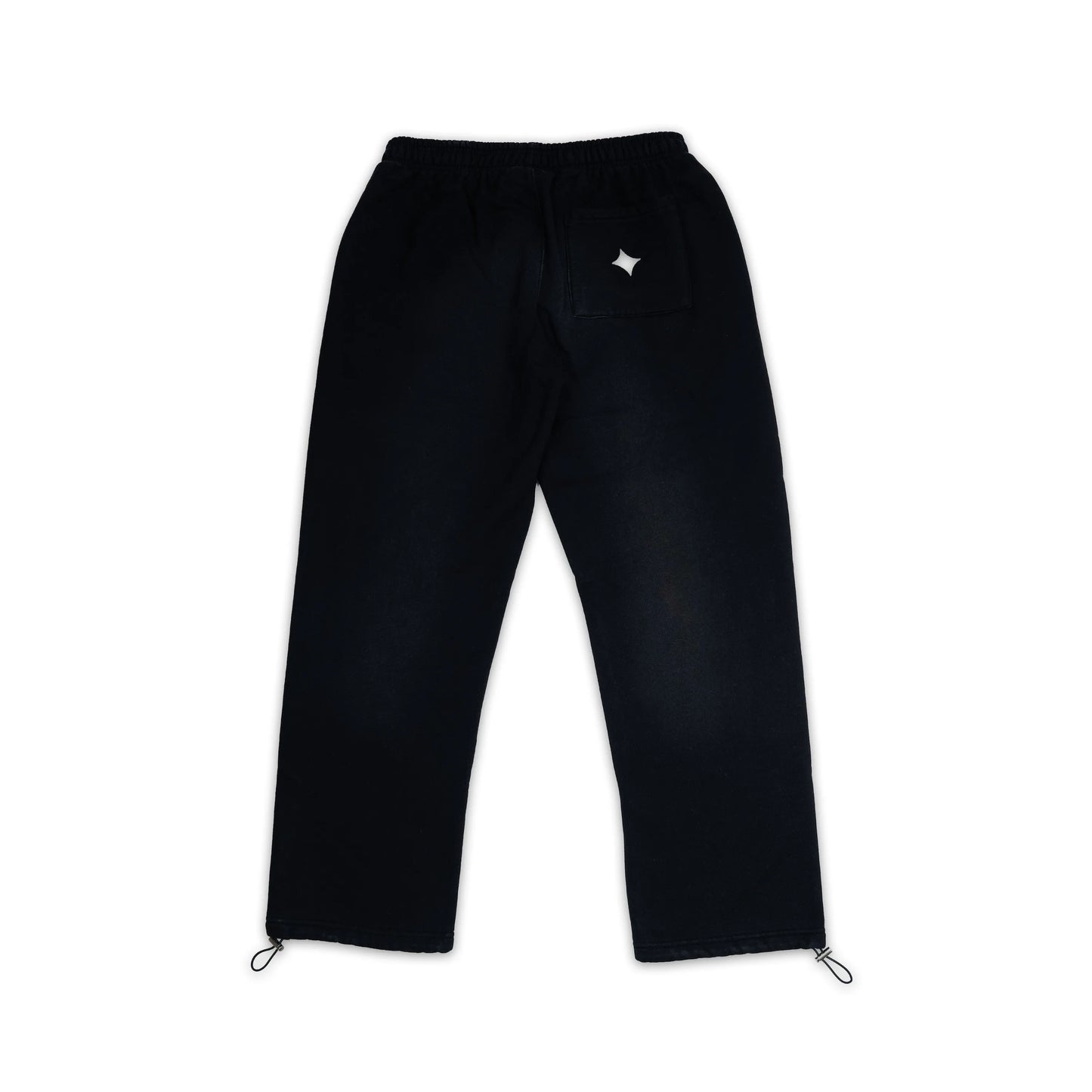 PANTALONS RELAXED FIT "OUEST" - NOIR WASHED