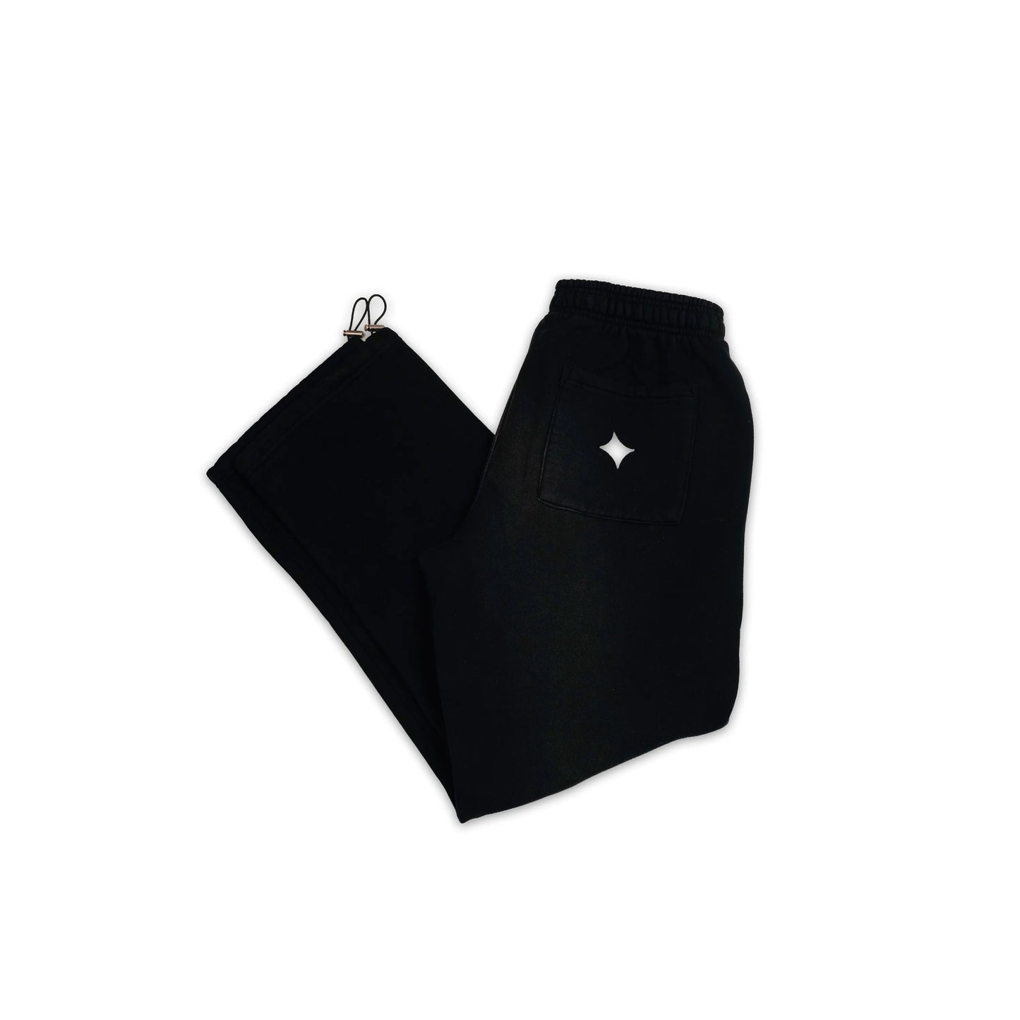 PANTALONS RELAXED FIT "OUEST" - NOIR WASHED