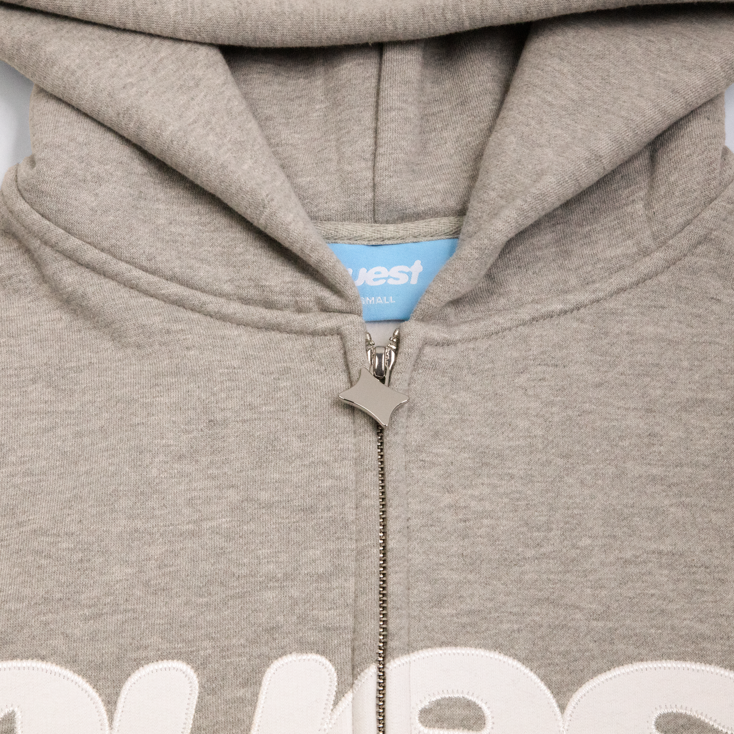 HOODIE ZIP-UP “OUEST” - GRIS