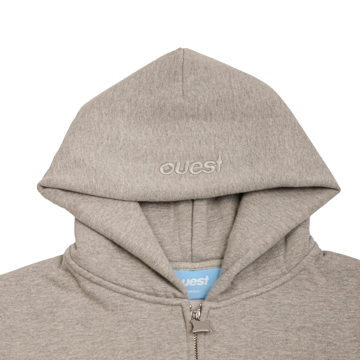HOODIE ZIP-UP “OUEST” - GRIS