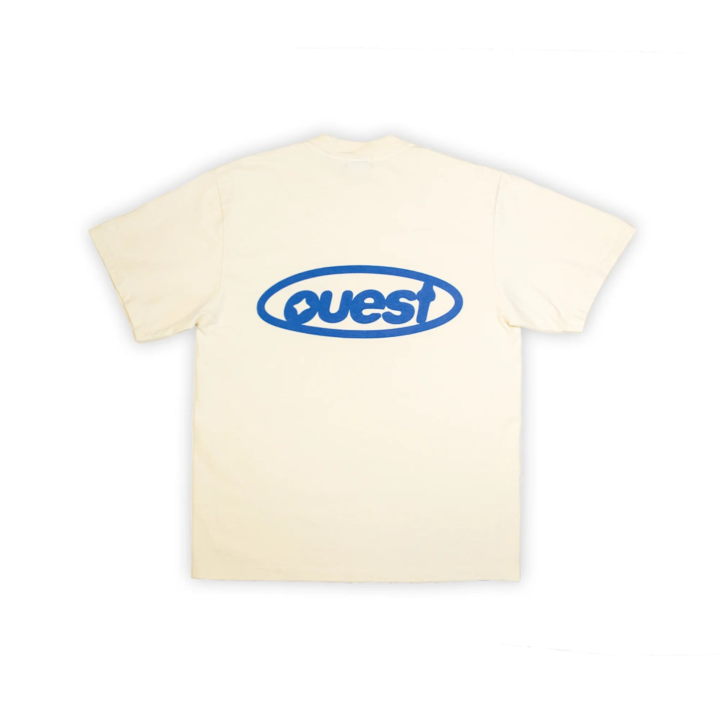 T-SHIRT “LOGO" REGULAR FIT - BLEU SUR CRÈME