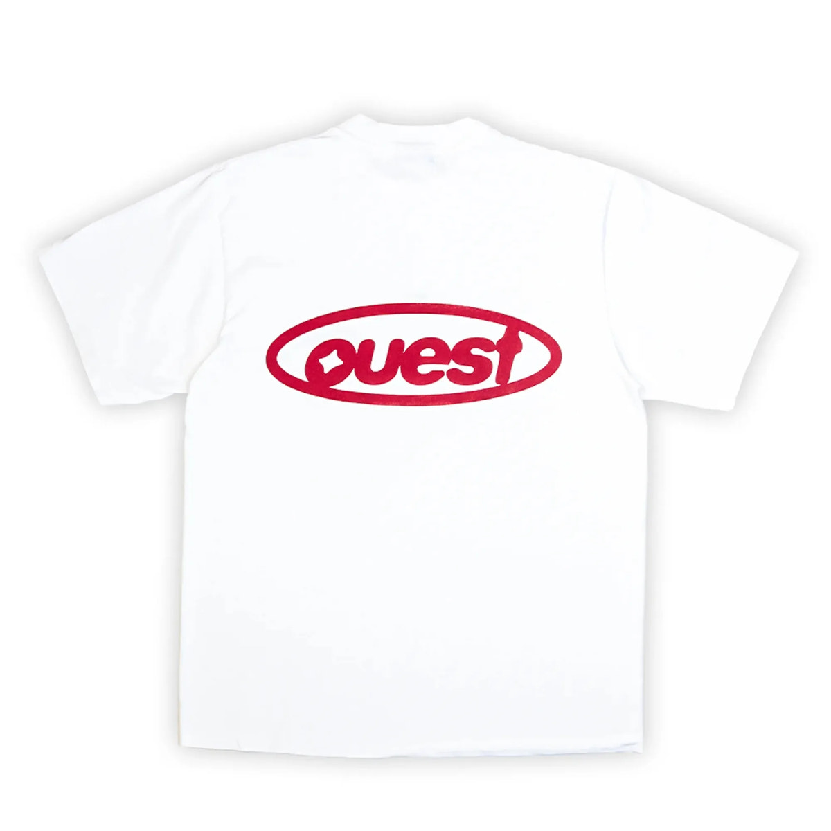T-SHIRT "LOGO" REGULAR FIT - ROUGE SUR BLANC