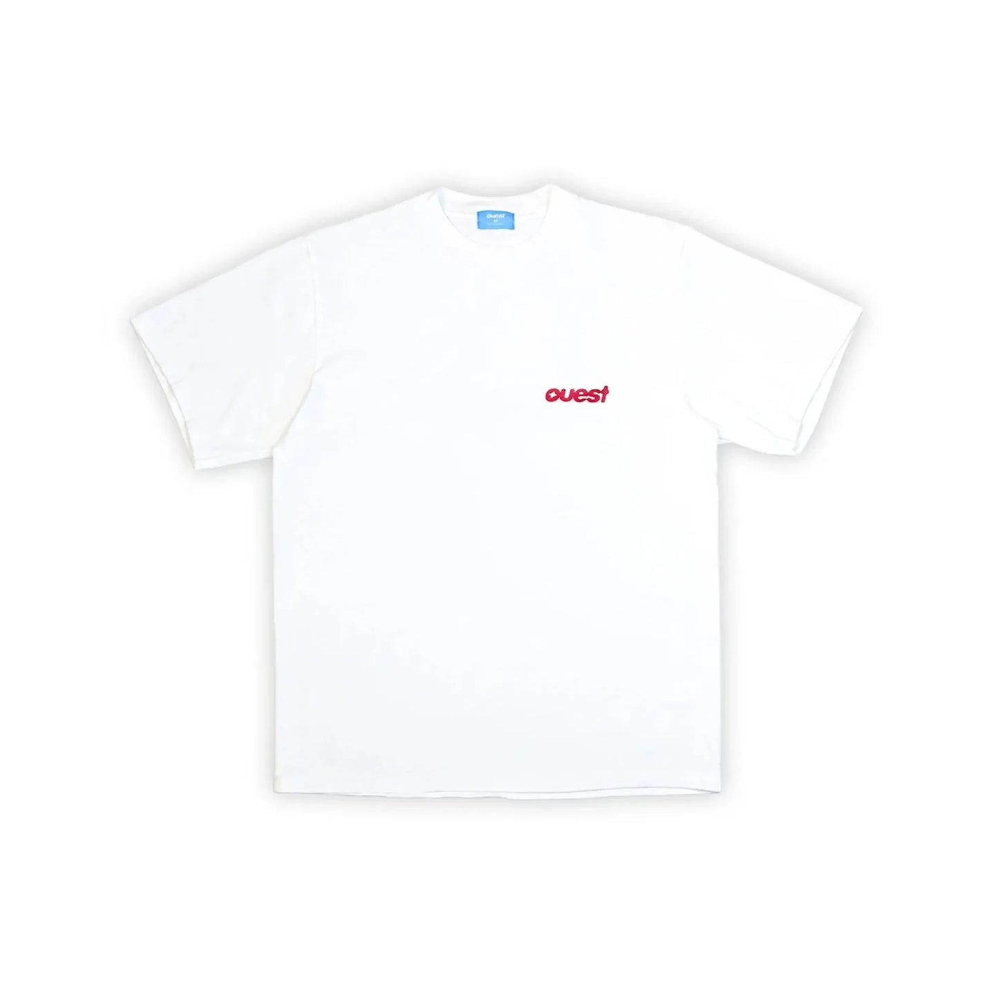 T-SHIRT "LOGO" REGULAR FIT - ROUGE SUR BLANC