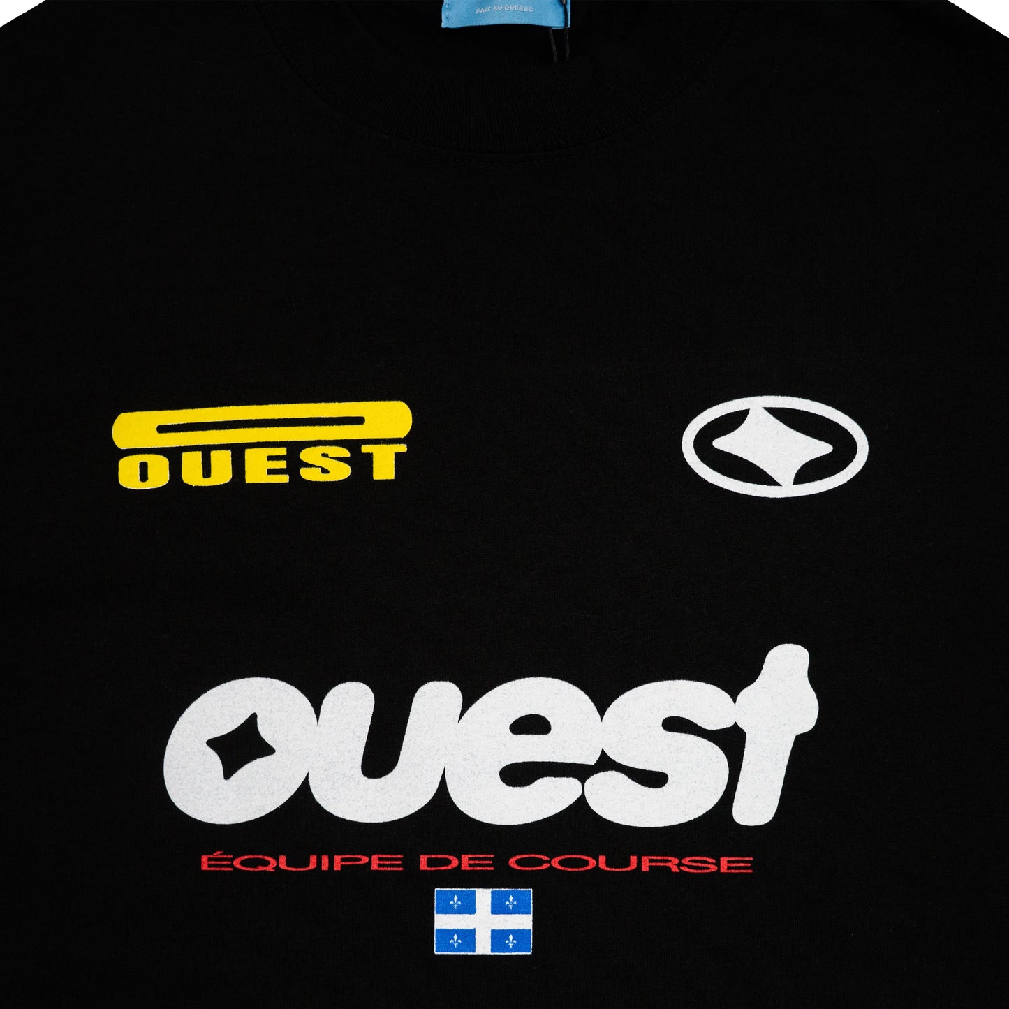 T-SHIRT "COURSE" REGULAR FIT - NOIR