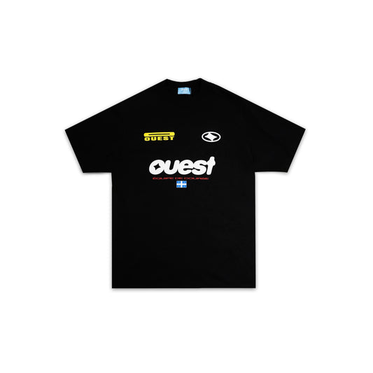 T-SHIRT "COURSE" REGULAR FIT - NOIR