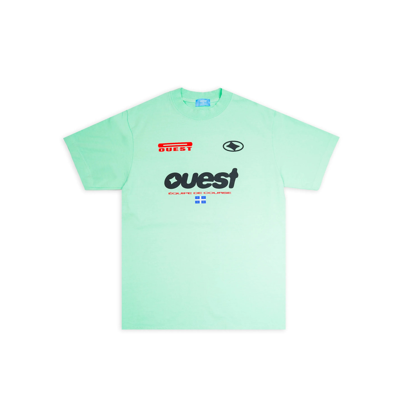 T-SHIRT "COURSE" REGULAR FIT - TURQUOISE