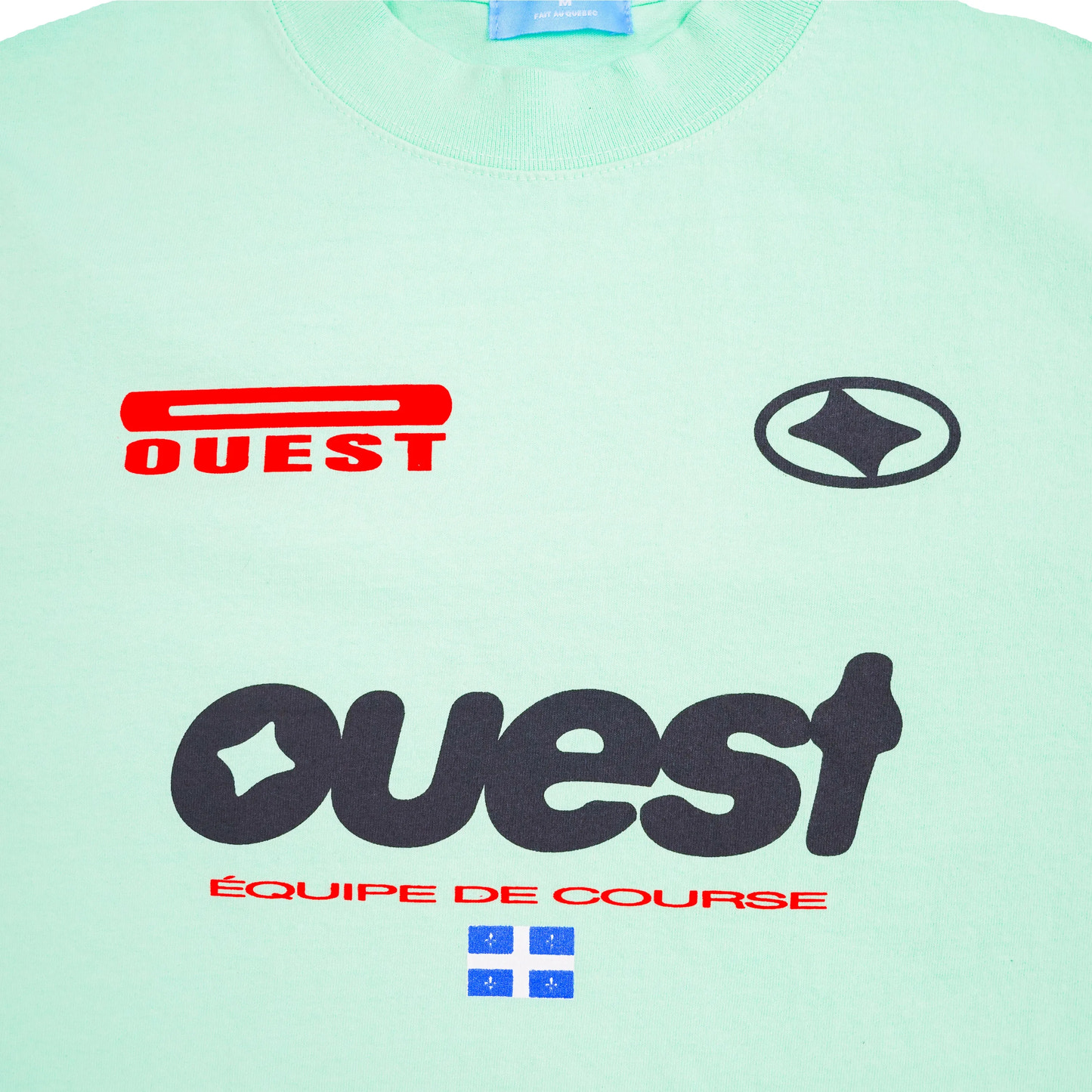 T-SHIRT "COURSE" REGULAR FIT - TURQUOISE